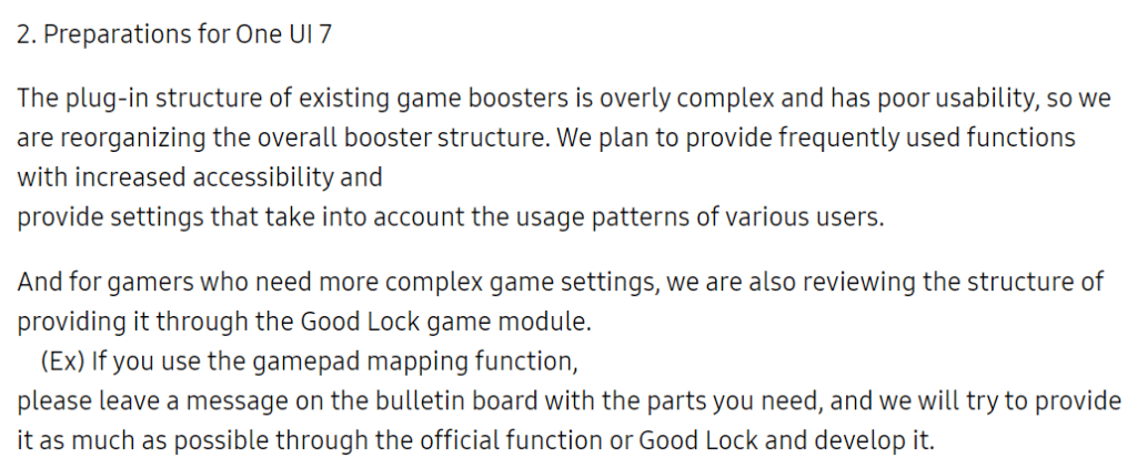 Good Lock Gaming Module coming according to community post.