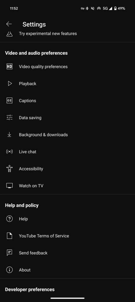 YouTube update