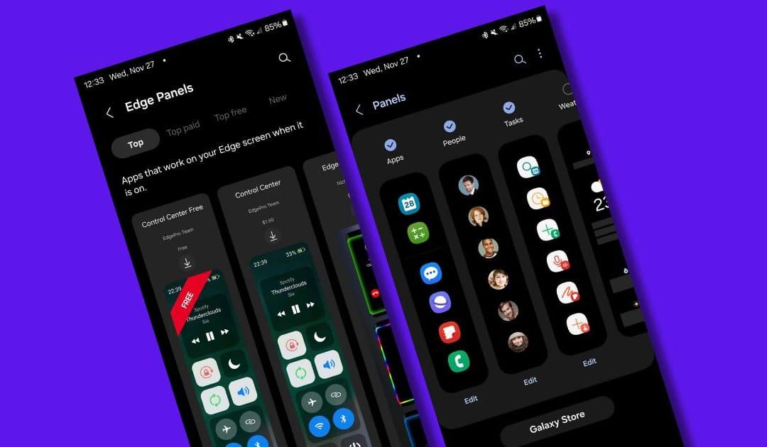 Edge Panels Won’t Be Available in One UI 7.0’s Galaxy Store