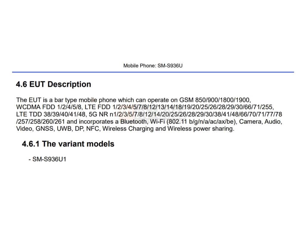 SM-S936U FCC