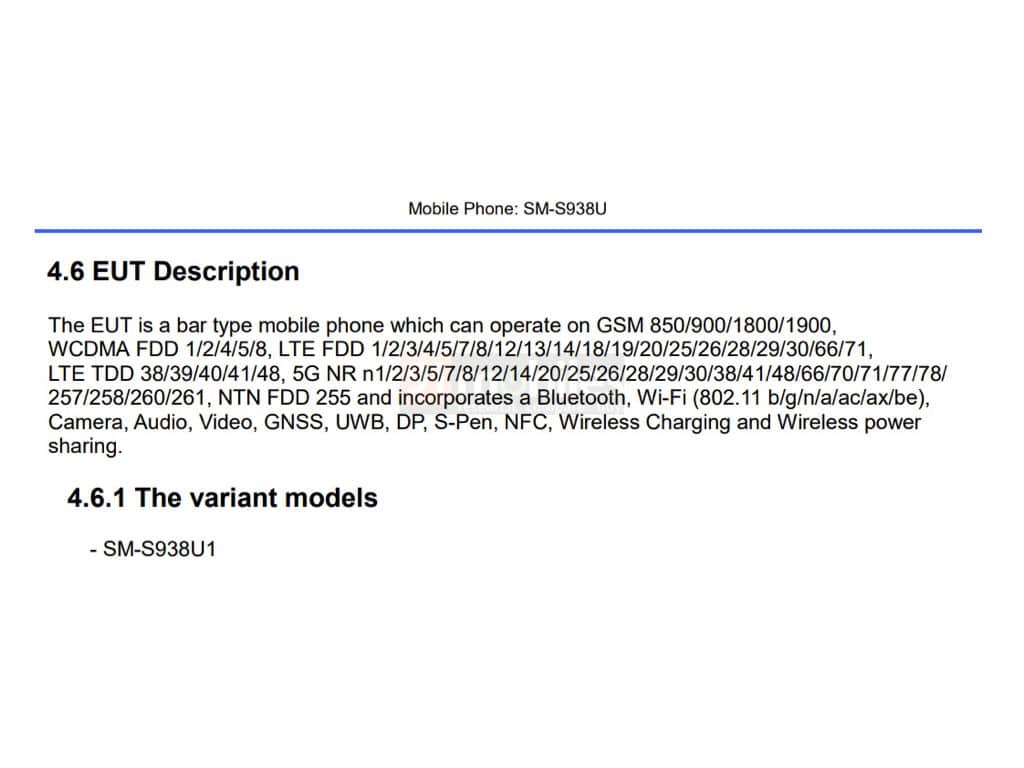 SM-S938U FCC