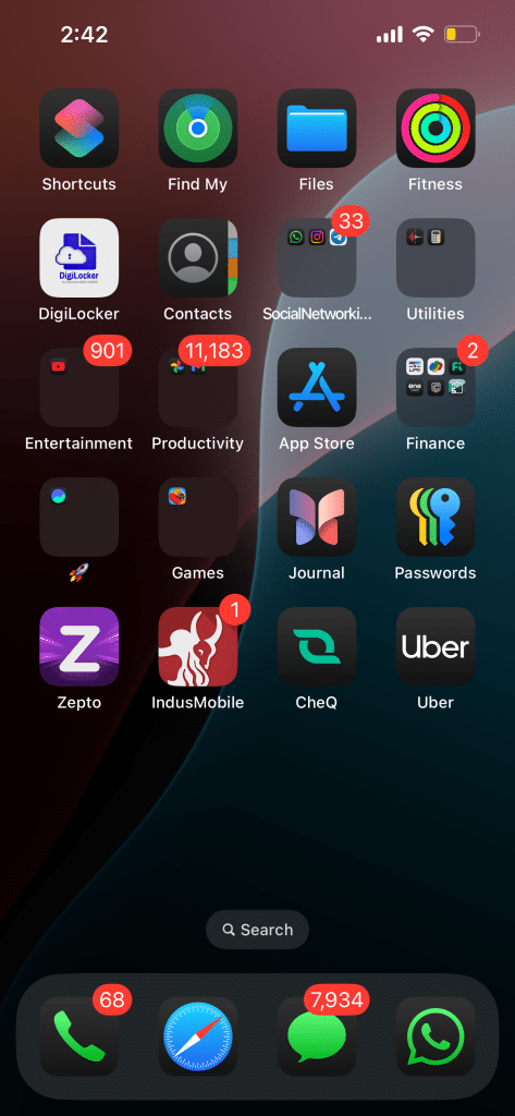 Dark mode icons iOS 18