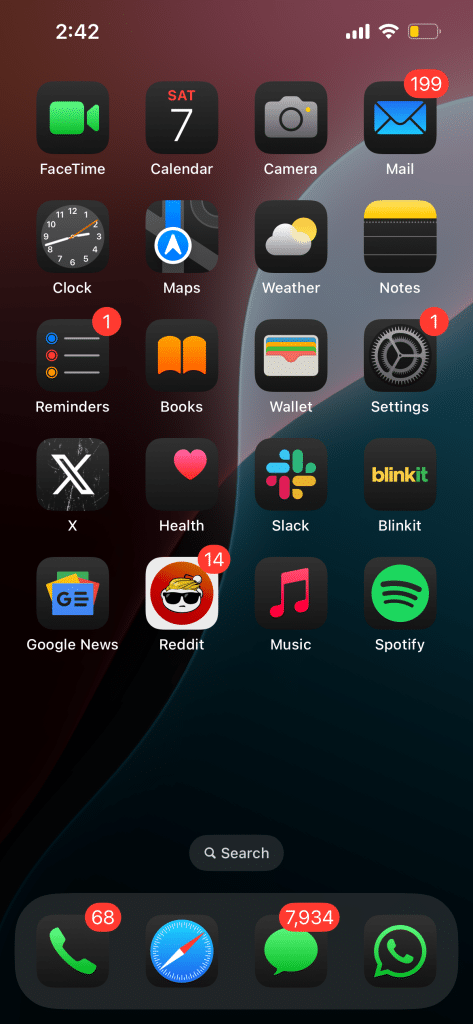 Dark mode icons iOS 18