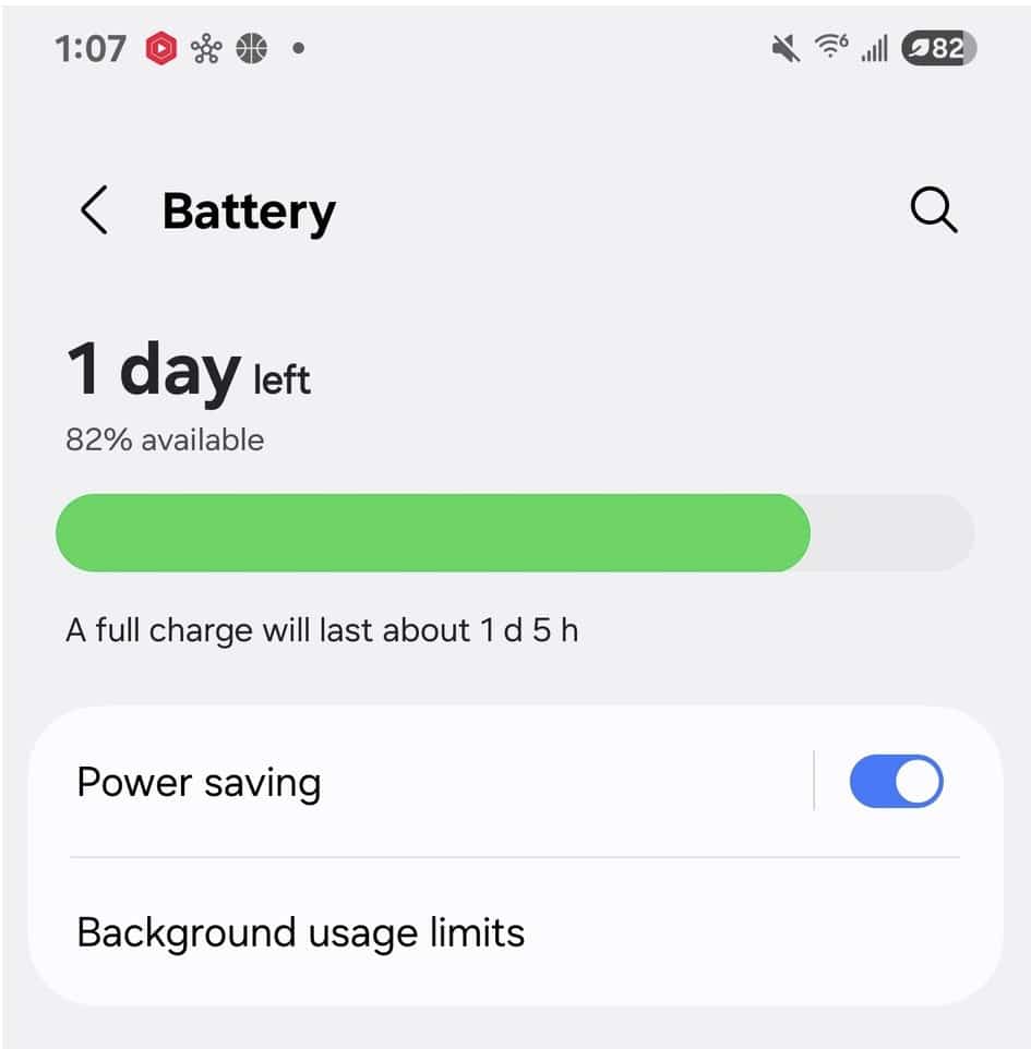 One UI 7.0 Battery Leaf Icon