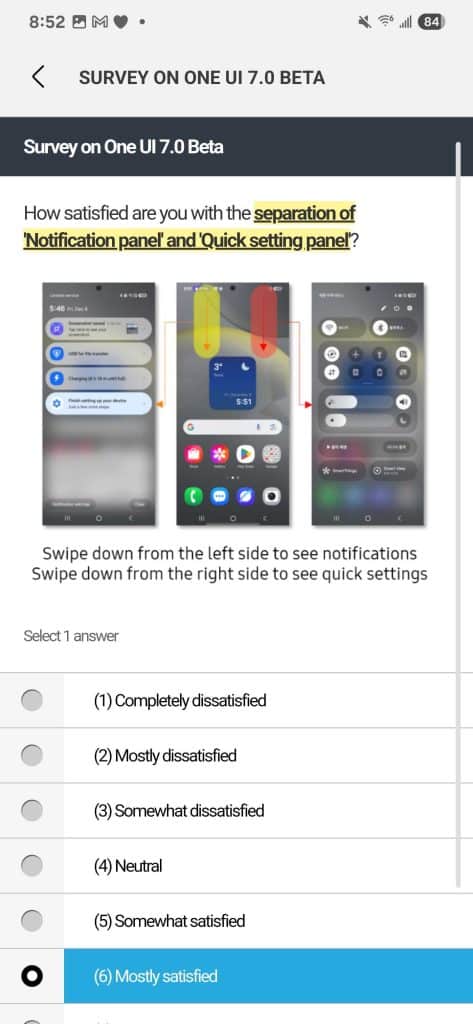 One UI 7.0 Survey