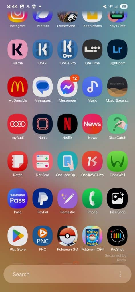 One UI 7.0 Vertical App Drawer