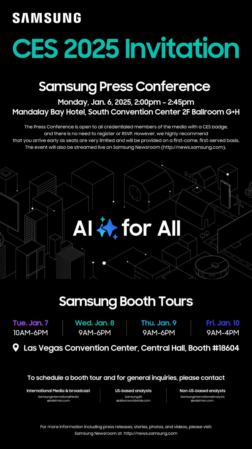 Samsung CES 2025 Invitation