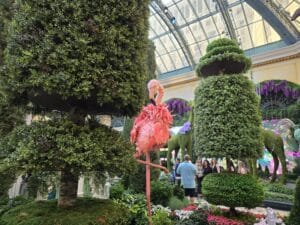 Flamingo sculpture ultrawide
