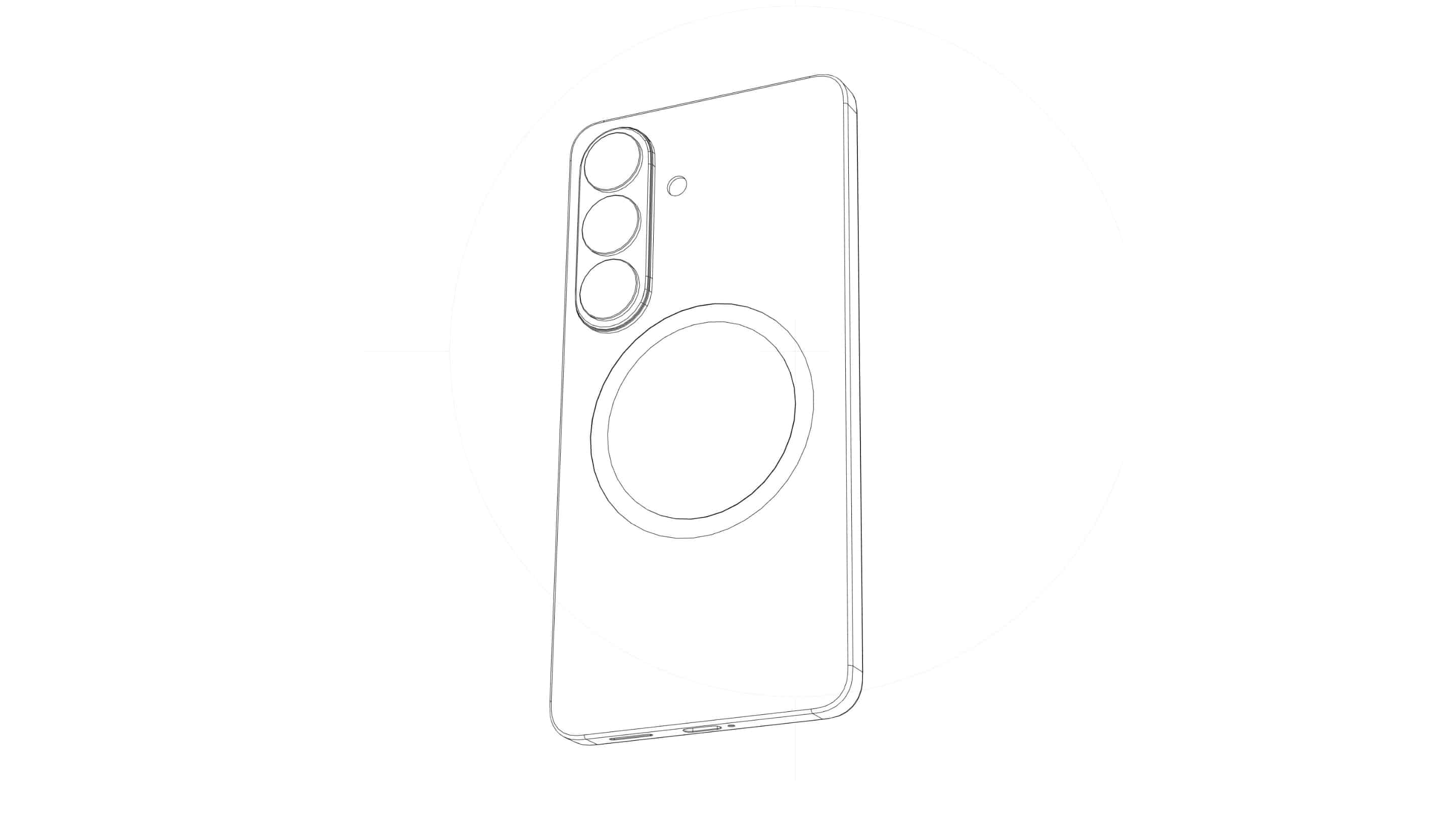 Galaxy S26 sketch leak Qi2 Galaxy S26 sketch leak Qi2