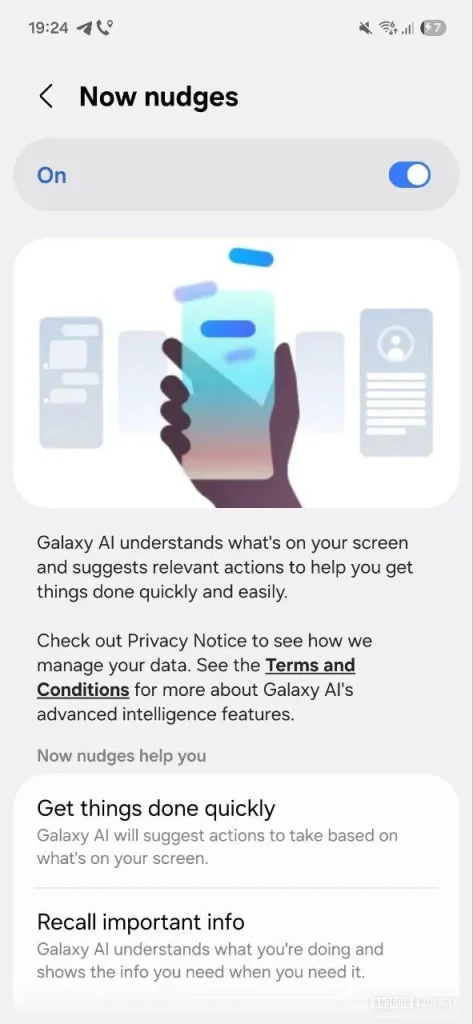 One UI 8.5 Now Nudges