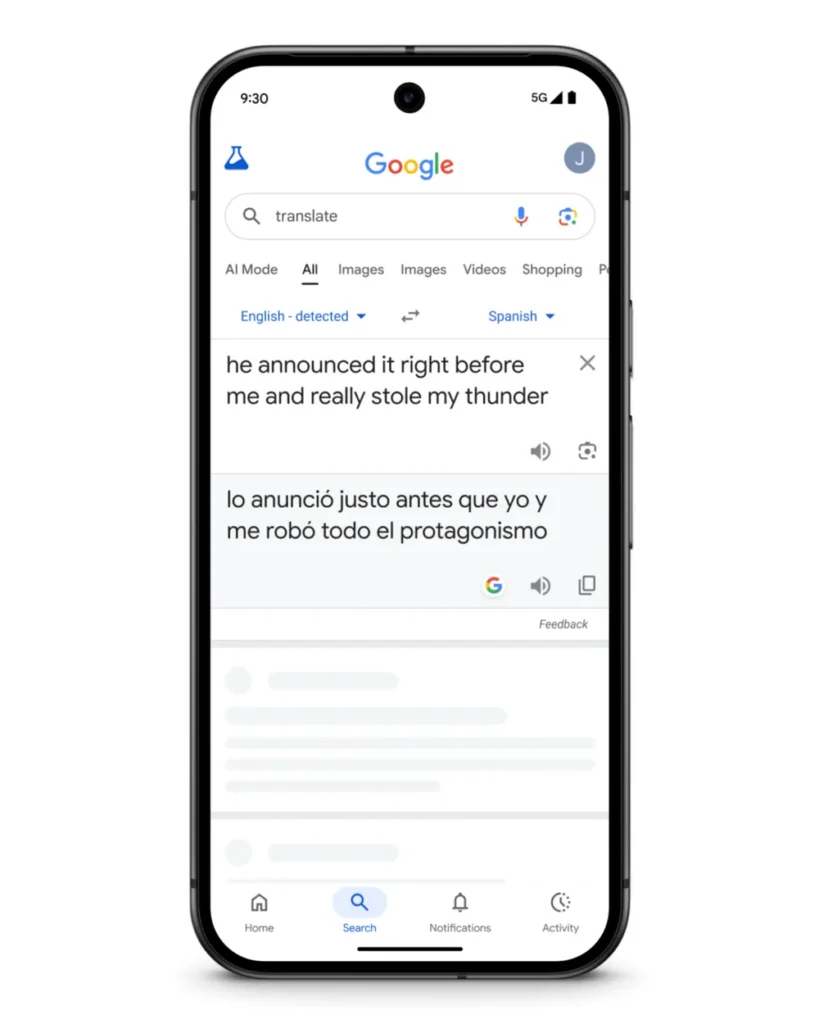 Google Translate update