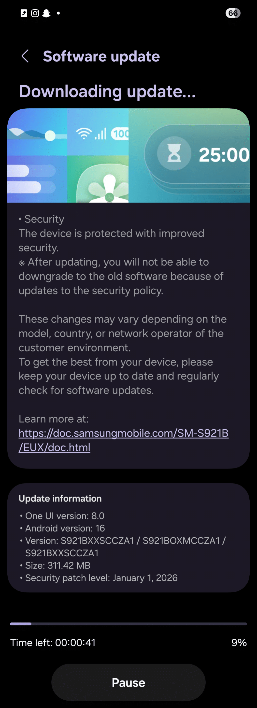 Galaxy S24 Exynos January 2026 security update