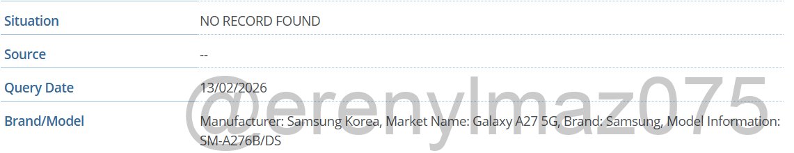 Galaxy A27 IMEI
