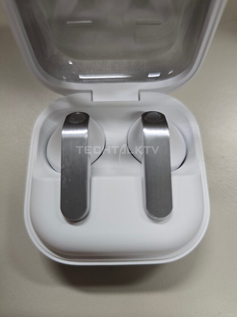 Galaxy Buds 4 in the charging case
