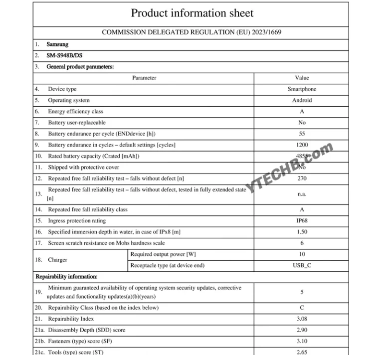 Samsung-Galaxy-S26-Ultra-Battery-Details-EU-energy-label