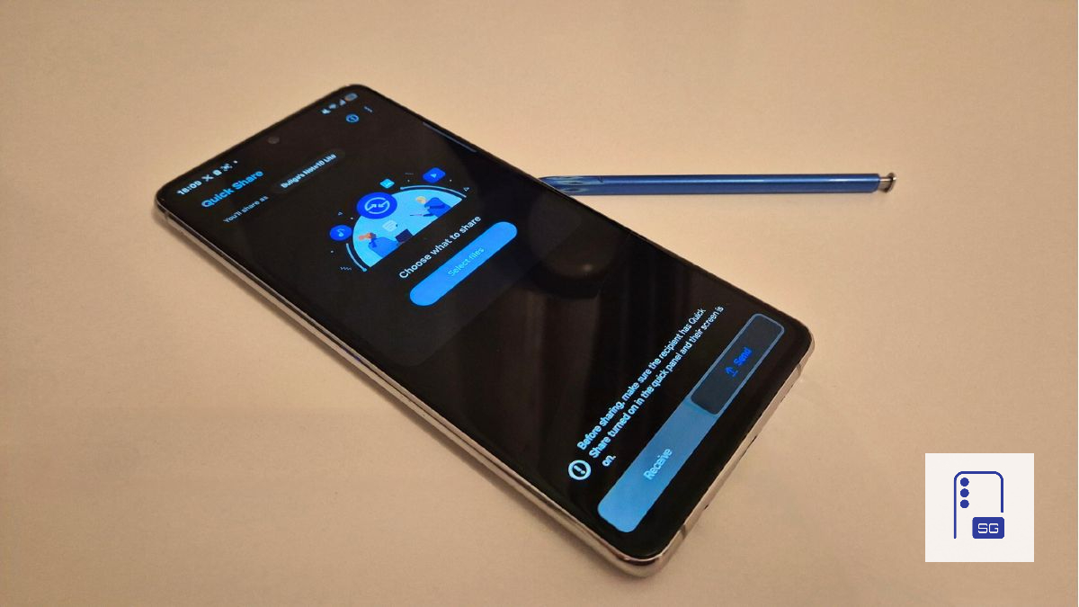 Samsung Quick Share screen (1) Samsung Quick Share sharing screen