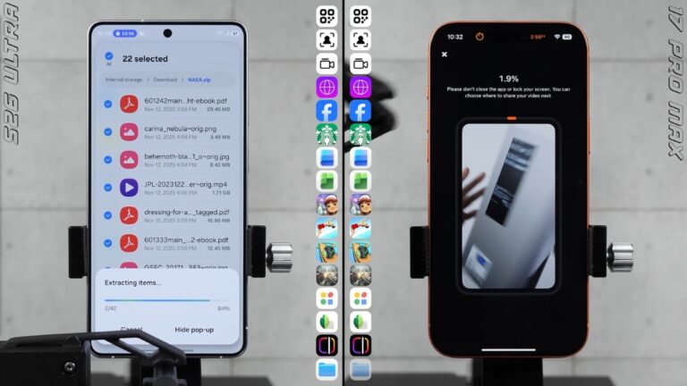 Galaxy S26 Ultra iPhone 17 Pro Max PhoneBuff Speed Test