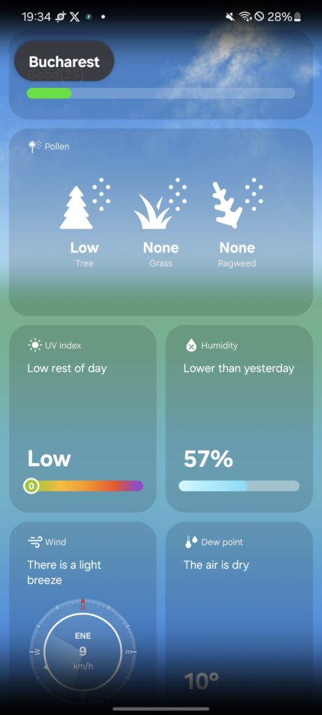 Samsung Weather app New UI