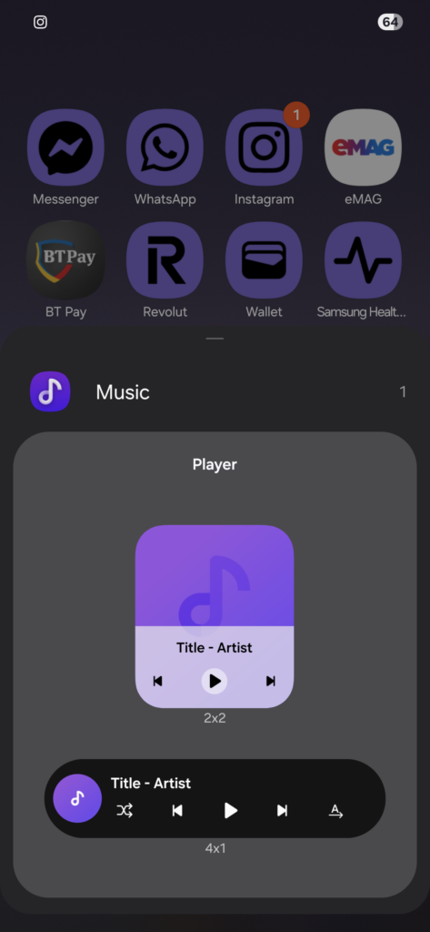One UI 8.5 Samsung Music updated widgets
