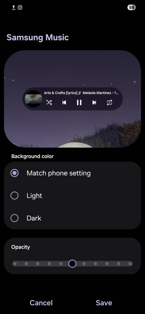 New One UI 8.5 Samsung Music widget design (2)