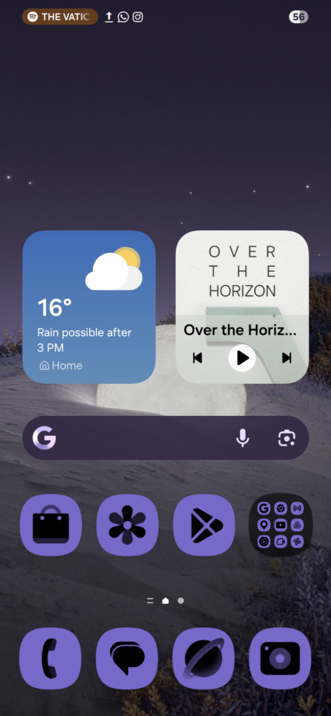 Samsung Music One UI 8.5 2x2 widget