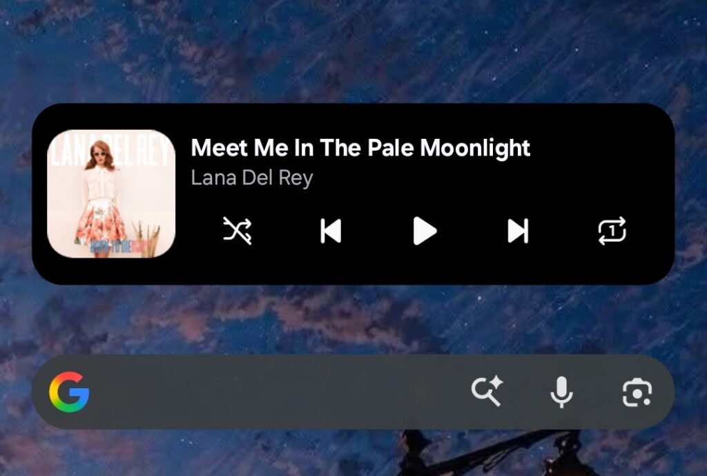 Old Samsung Music widget design (1)