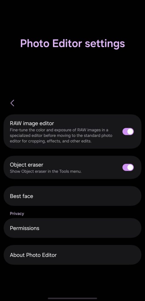 Object Eraser settings location